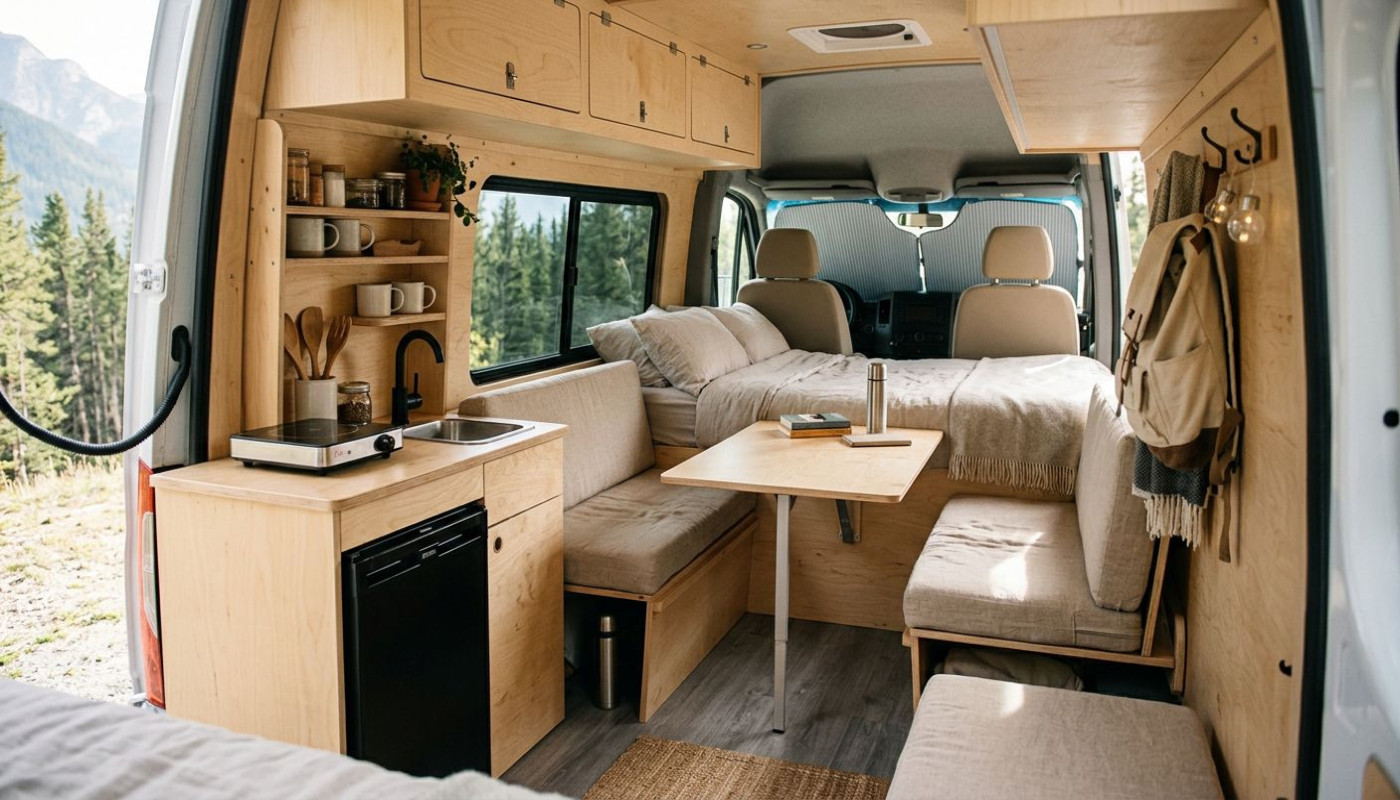 Comment optimiser l'espace dans un petit van aménagé?
